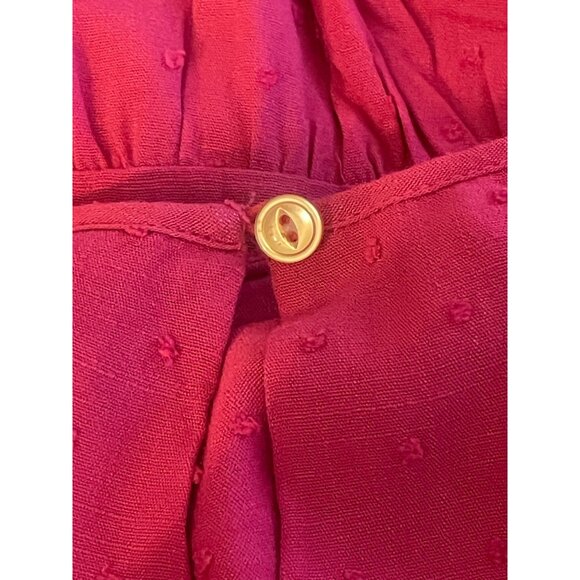 Draper James RSVP sleeveless tiered dress pockets pink knobby A-line lined - Picture 8 of 9